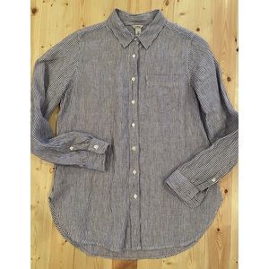 L.L. Bean | Washable Linen Shirt, Tunic Stripe
